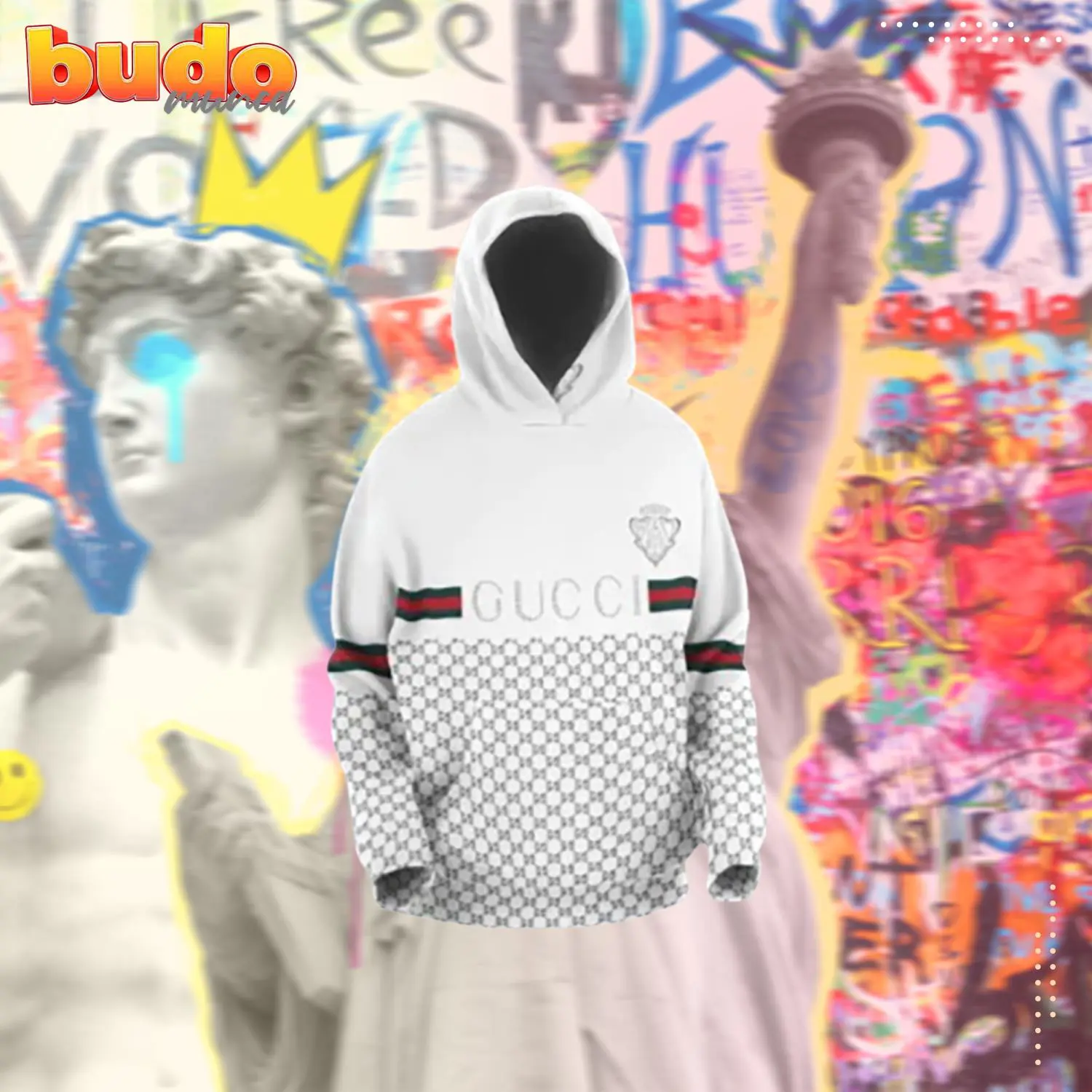 Gucci white hoodie luxury brand clothing clothes outfit for men - hot new